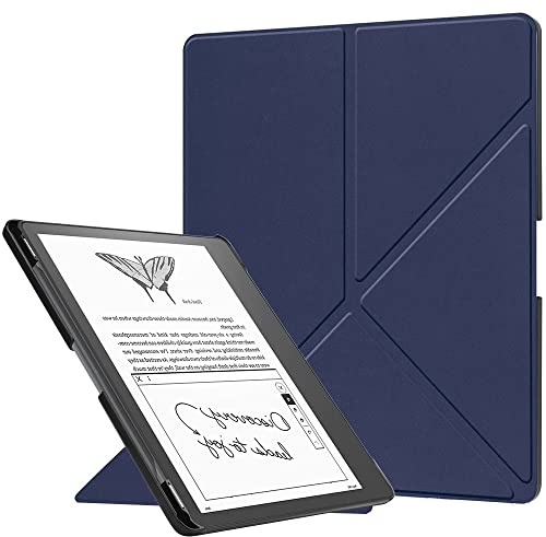 Case for 11 Kindle Scribe 2025 3rd Gen & Kindle Scribe Colorsoft 2025 1st Gen, Lightweight PU Leather Origami Stand Smart Cover with Pen Holder, Auto Sleep Wake, Dark Blue