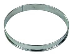 Gobel 834950 Cercle à Tarte Haut Inox Bords roulés 20 cm, Argenté.