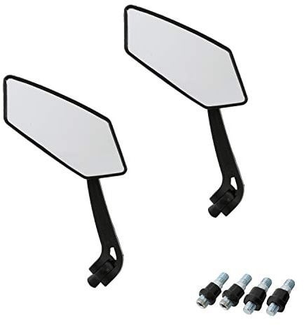 Rétroviseur, CICMOD Universal Acrylique Plastique ABS Moto Rétroviseurs Fit Sport Cruiser Choppers Vélo-Noir
