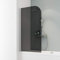 Schulte D1650 Duschwand Komfort, 80 x 140 cm, 5 mm Sicherheitsglas grau anthrazit, alu natur, Duschabtrennung für Badewanne