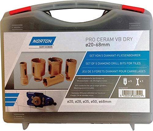 Norton Clipper 70184694328 Foret carrelage-Set pour meuleuse d'angle Multicolore