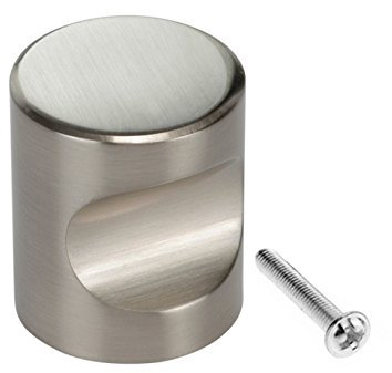Cupboard Door Knob with Brushed Stainless Steel Finish (20mm Diameter)