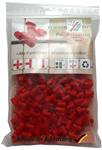 50 Stück Fliesenkreuze Fliesen Fit® wiederverwendbar 7 mm Fugenkreuze Fliesenkreuz Fugenkreuz 3 in 1