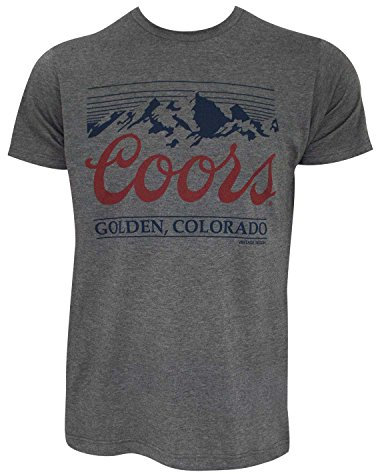 Coors Goldenes Colorado Grau-T-Shirt Großes