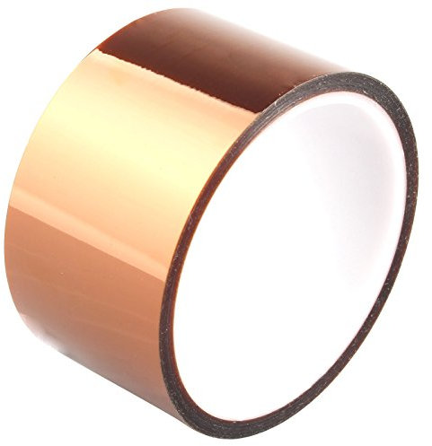 HALJIA 50 mm * 30 M Polyimid Hochtemperatur hitzebeständig Gold Klebeband für 3D Drucker Plattform/Elektrische Aufgabe/Löten Aufgabe/isolierender Leiterplatten Temperatur beständig bis zu 280 'C