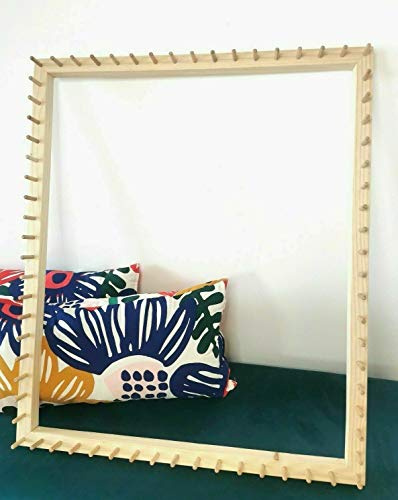 Rahmen Loom für Pom Pom Decken mit 3,8 cm Pompons, – inkl. Anleitung 17 x 14