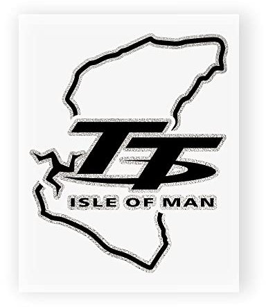 4R Quattroerre.it 6337 Super geformter Aufkleber Schaltung TT Isle of Man, 10 x 12 cm