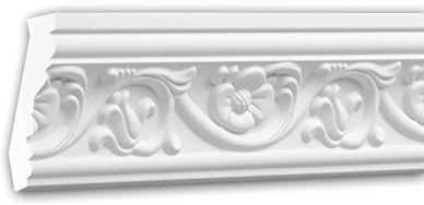 PRO[f]home® - Cornice Moulding 150181 Decorative Moulding Crown Moulding Coving Cornice Timeless Classic Design White 2 m Profhome