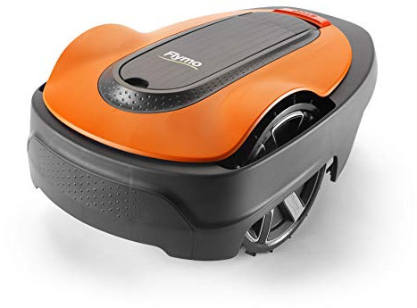Flymo EasiLife 350 Robotic Lawn Mower - Cuts Upto 350 sq m Ultra Quiet Mowing, Manicured Lawn, Bluetooth Application Control, Hose Washable, Lifestyle Functions, Frost Sensor, Orange and Grey