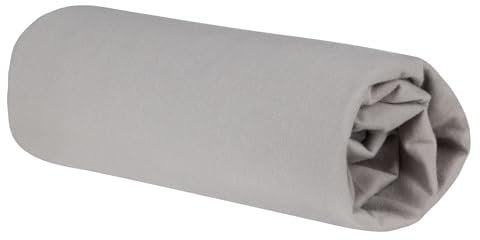 roba Spannbettlaken Lil Planet 40 x 90 – 45 x 90 - Baby Bettlaken für Stubenwagen und Wiegen - Bio Baumwolle - GOTS und Oeko-Tex Standard 100 - Grau