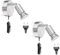 ledscom.de 2 Stück Leselampe Bettleuchte LUNARA, Schalter, Stecker, Edelstahl, chrom matt, inkl. LED GU10 Lampe (weiß, 2,076W, 206lm, 110°)