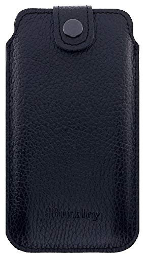 Burkley Handyhülle für iPhone 11 Pro Hülle Leder-Hülle kompatibel mit Apple iPhone 11 Pro - Rindsleder Case Pocket Sleeve (Schwarz)