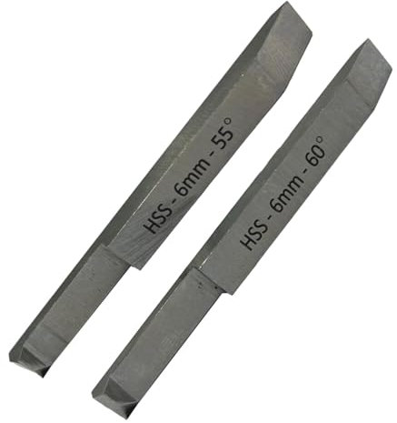 Set di utensili HSS per filettatura esterna a doppia estremità per tornio (6 x 6 mm)