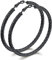 Orecchini Cerchio Grandi, Orecchini Donna Cerchio Intrecciato Nero 40mm, Orecchini Cerchio Donna Confezione Regalo - Bestyle