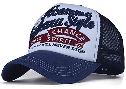 SDFRK® Trucker Mesh Baseballcap Indian Distressed Snapback Vintage Used Look Retro Sommer Oldschool Kappe Mütze Cap Schirmmütze Basecap