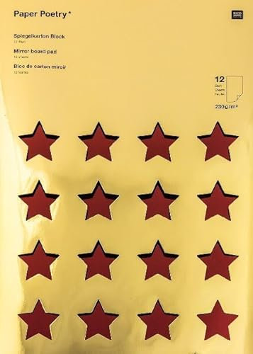 Spiegelkartonblock, Rot/Grün
