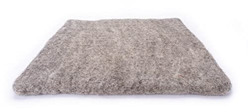 feelz - Sitzkissen quadratisch aus Filz - Verschiedene naturtöne, Weiss, grau, beige, schwarz - 100% Wolle - ca. 35x35 cm - Höhe ca. 2-3 cm - Handarbeit (Natur Hell)