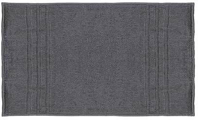 Mosobam 1000 g/m² Hotel Luxus Bambus Viskose-Baumwolle Badvorleger 20 x 34 Anthrazit Badteppich Dunkelgrau