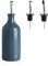 SWEEJAR Flacon distributeur d'huile d'olive en céramique opaque qui protège l'huile pour réduire l'oxydation, convient pour le stockage d'huile, de vinaigre, lot de 1, 467 ml (bleu brouillard)