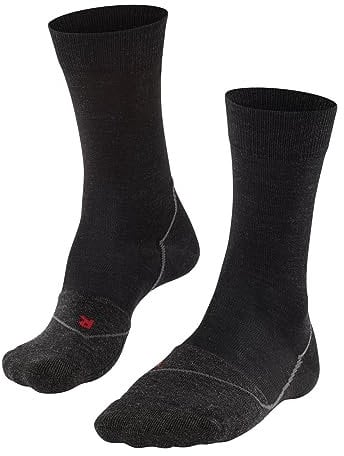 FALKE Unisex Fahrradsocken BC Warm U So Wolle Funktionsmaterial antiblasen 1 Paar, Schwarz Black-Mix 3010, 42-43