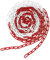 QWORK® 10M Stahl Warnkette, Rot-Weiß Absperrkette aus Ø 5mm Verzinkter Stahl