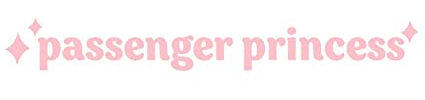 Passenger Princess Rearview Mirror Car Decal Minimalist Cute Girly Car 12 Decals Sticker Vinyl Color Decoration