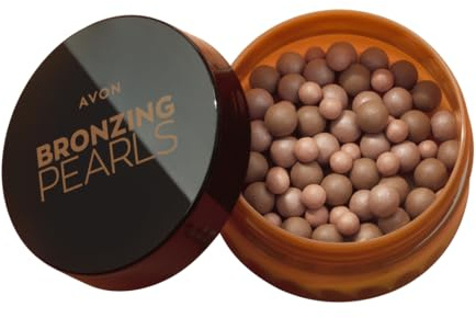 AVON Glow Bronzing Puderperlen Deep Bronze 28g | Mineralische Puderperlen für natürliche Wärme und ein strahlendes Finish, tiefer Bronzeton