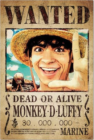 One Piece - Wanted Money D. Luffy - Manga Anime Poster Grösse 61x91,5 cm + 1 Ü-Poster der Grösse 61x91,5cm