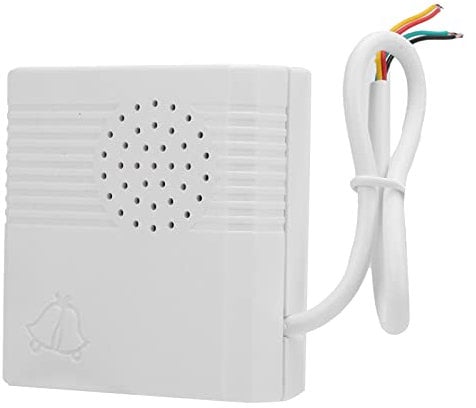 Kabelgebundene Türklingel DC 12V 4-adrig Kabelgebundene Türklingel Feuerfeste Premium-ABS Kabelgebundene Türklingel Doppelseitige Klebepaste für Sichere Zugangskontrolle