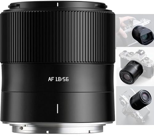 TTArtisan AF 56mm F1.8 Obiettivo per obiettivo con messa a fuoco automatica Z Mount Fotocamere con cornice APS-C ZFC Z50 Z5 Z6 Z6II Z7 Z7II Z9. (Nero)