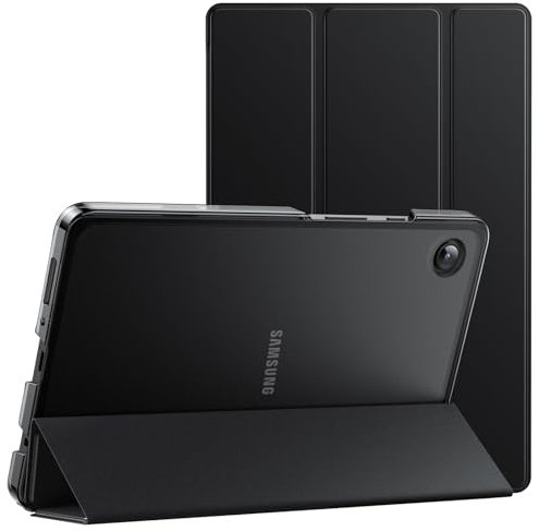 JETech Funda para Samsung Galaxy Tab A9 8,7 Pulgadas 2023, Carcasa Slim Translúcida Respaldo Trifold Folio Soporte Protectora Tableta (Negro)