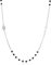 AKA Gioielli® - 925 Silber Rosenkranz Kette mit Schwarze Steine mit Jungfrau Maria und Kreuz - Halskette für Damen und Herren, längenverstellbar