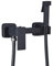 Hand-Bidet-Sprühgerät for die Toilette, an der Wand befestigtes Badezimmer-Stoffwindel-Sprühset Messing-Bidet-Sprühset mit heißem und kaltem Wasser for die persönliche Hygiene, Schwarz (Color : Noir