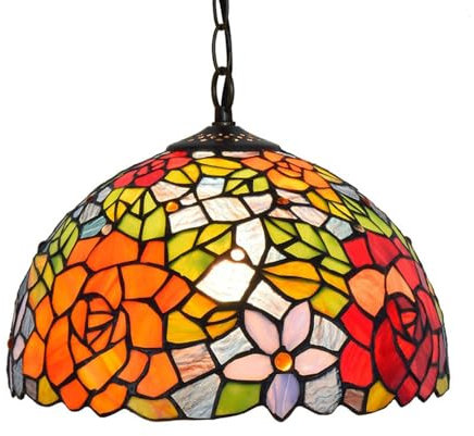 Retro Küchenlampen Rose Esstisch Glas Deckenleuchte Pendelleuchte Ø30CM Loft Pendelleuchte Esszimmer Hängeleuchte Vintage Beleuchtung für Wohnzimmer Schlafzimmer Cafe Bar E27