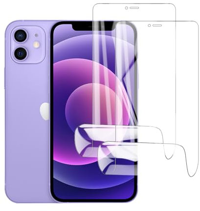 Glcrrpu 2 Pack Screen Protector for iPhone 12 Mini[5.4inch] High Sensitive Hydrogel TPU Film HD Clear Flexible,Self-Healing[Not Tempered Glass]