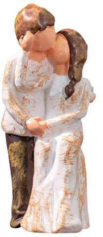 Derwrtup Paarfiguren und Statuen,Verliebte Paarfiguren | Kleine Figuren Paar Statue - Liebhaber-Statue, Schreibtisch-Dekoration, Harz-Paar-Skulptur, Paar-Kuss-Sammelfiguren, Heimdekoration