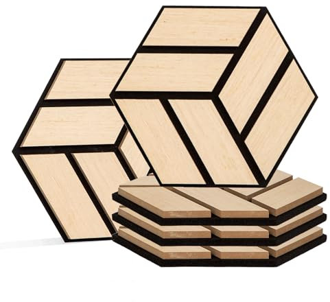 Hexagon acoustic wall panels H010 Light Oak