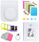 Clikoze Instant Camera Accessories Bundle with Fujifilm Mini 12 Case, Mini Album Book, Selfie Mirror, Film Stickers x20, Colour Filters and More (Clay White)