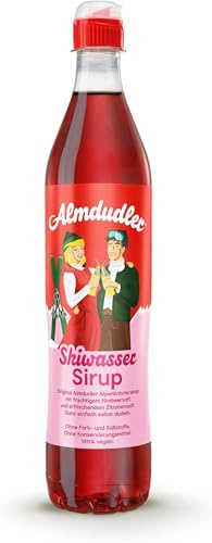 Almdudler Skiwasser Sirup – 1 x 700 ml Himbeer-Zitrone Getränkesirup - ergibt ca. 7 Liter Limo - Skihütten Limonade (Packung mit 5)