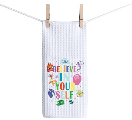 BAUNA Strofinaccio da cucina con personaggi dei cartoni animati Believe In Your Self Dishes (Your Self Towel)