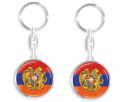 daged Armenien Schlüsselanhänger Metall Schlüsselring 3D Effekt + Aufkleber - RD