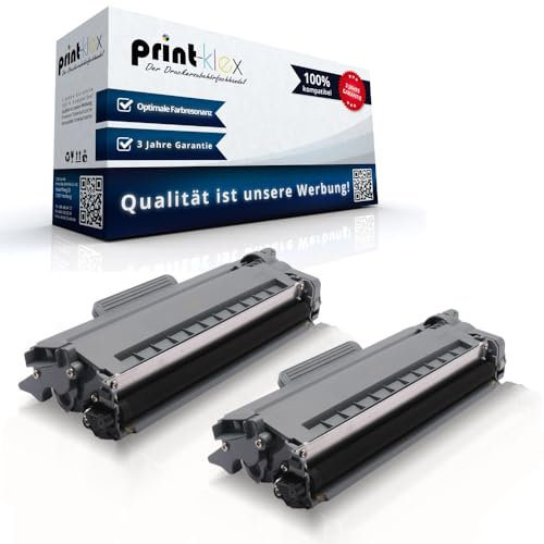 2X Print-Klex Tonerkartuschen kompatibel für Brother MFC-L 2800 DW MFC-L 2800 Series MFC-L 2802 DN MFC-L 2802 DW MFC-L 2820 DN TN 2510 TN-2510 TN2510 Schwarz Black - Office Serie