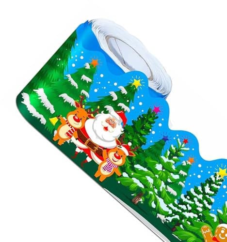 XANHOY 59ft Bulletin Board Border Trim, Festival Themed Border Trim Notice Board Border Trim for Chalkboard Decoration