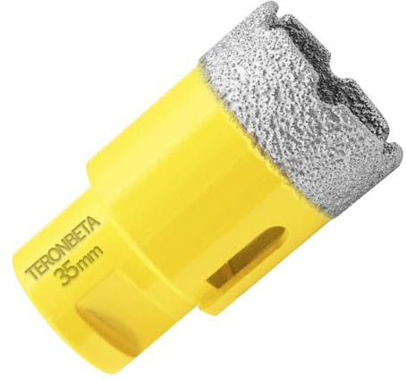 Teronbeta Diamond Core Drill Bit 35mm, M14 Vacuum Brazed Diamond Core Hole Cutter for Tile Porcelain Ceramic Granite Marble,and for Angle Grinder