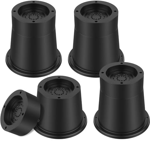POHOVE 4 Pack Round Bed Risers, 3.3 Inch Furniture Raisers for Table Chair
