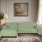 BellaHills Wasserdicht Chenille Sofa Überzug Weiche Sofabezug, Hund Katze Sofaschoner Anti Rutsch Couch Überzug für U Form L Form Sektionssofa, Waschbar Sofaüberwurf (Grün, 180279cm x 180279cm)