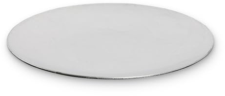 Deko-Teller 28 cm in Silber - Flacher Teller als Tischdeko Kerzenteller