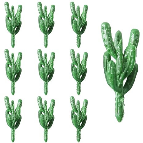 Laroal 10 Pezzi di Alberi di Cactus Artificiali in Miniatura, Alberi Artificiali Finti, Modello