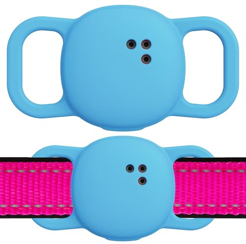 DDJ for Tile Life360 Sticker (2024) Tracker Cat Collar Case, 2-Pack Silicone Anti-Lost Protective Cover Tile Tracker Holder for Dog & Pet Collars, Ultra Durable, Easy Installation, Lightweight, Blue