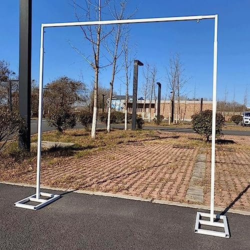 HFVUYAR gewölbte Tür, quadratischer Hochzeitsbogen mit Sockeln, Rosenbogen-Hintergrundständer für Partydekoration, Verstellbarer Gartenlaubenbogen aus Metall, Torbogen, Gartendekorationen, 200 cm/30